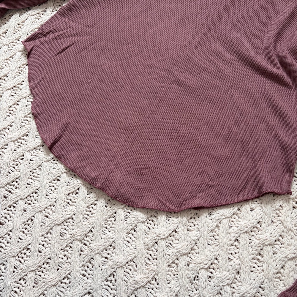 Babaton Mauve Cowl Neck Top - Aritzia Waffle Knit - Size Large - Picture 4 of 7